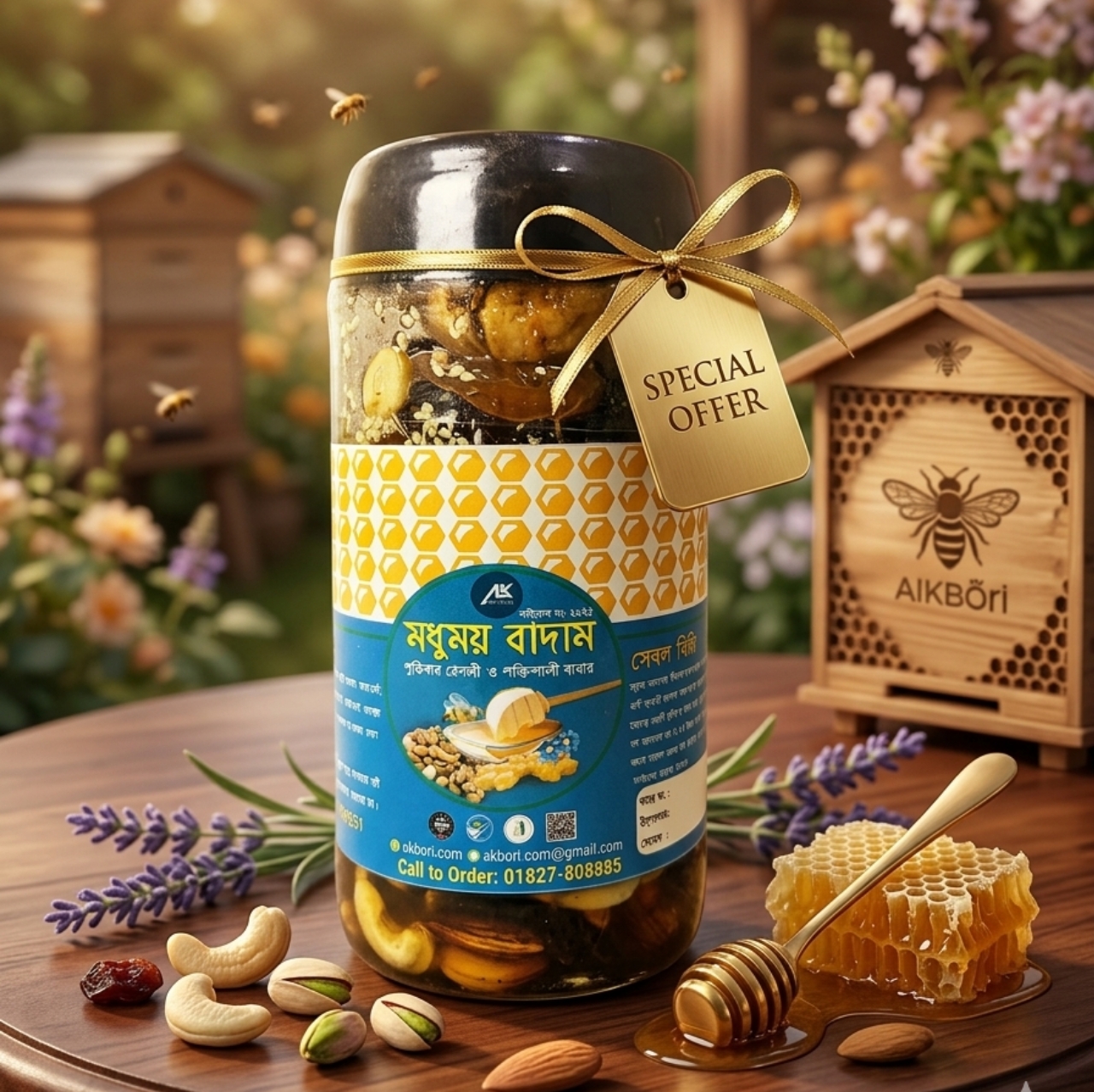 প্রিমিয়াম মধুময় বাদাম – Premium Honey Mixed Nuts