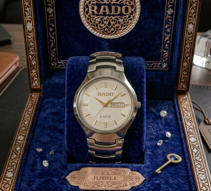 RADO Luxury Ceramic Silver Men's Watch – Premium China Imported Waterproof Wrist Watch ( Lifetime Color Guarantee )