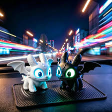 Premium Toothless Dragon Car & Motorcycle Ornament – Motion Sensor LED Light
